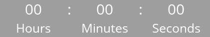 00 : 00 : 00 Hours Minutes Seconds 